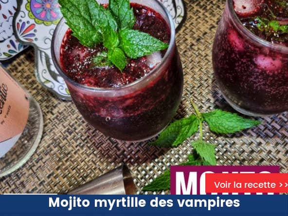 Mojito myrtille alias le mojito des vampires